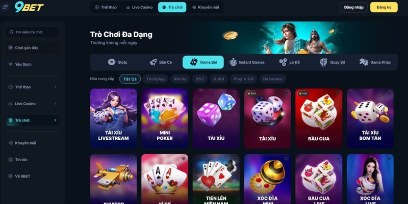 Khám phá thế giới game cá cược đỉnh cao tại 9BET